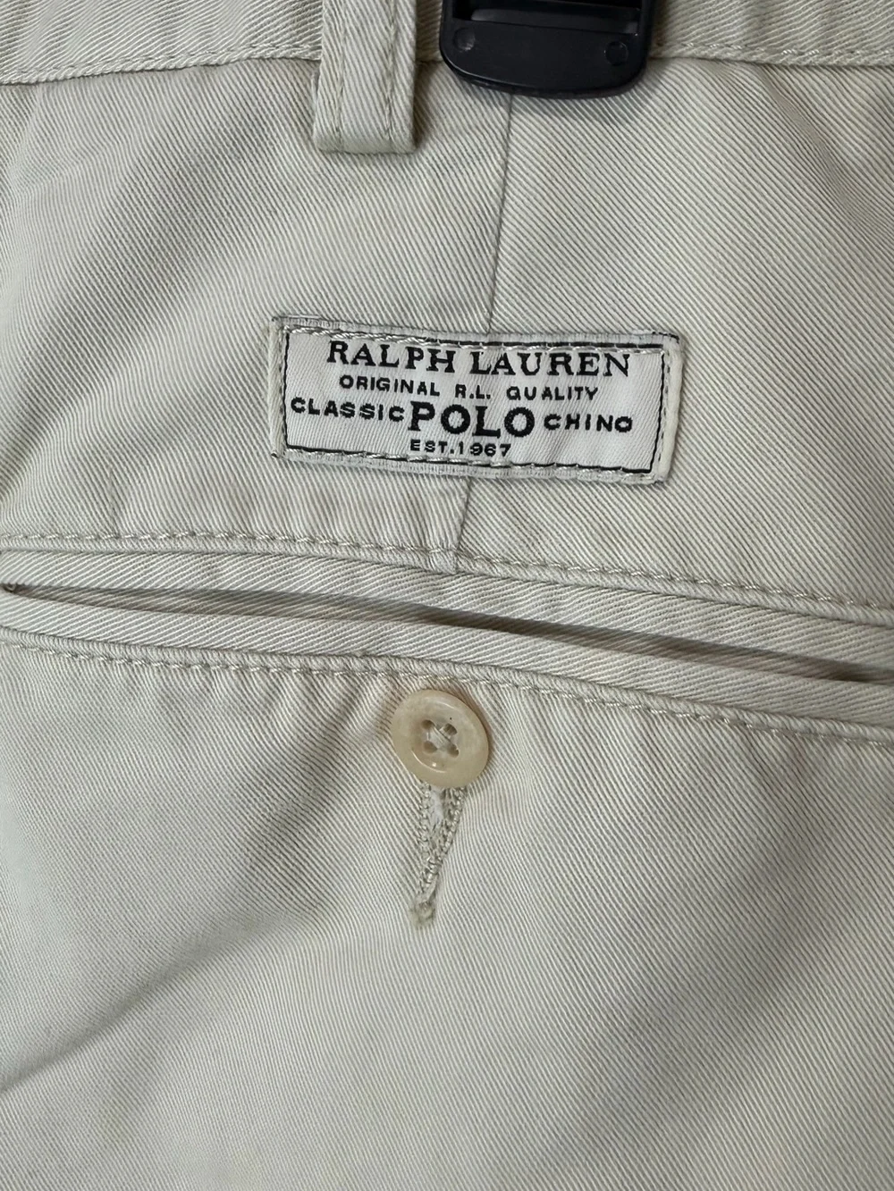 Polo Ralph Lauren Tyler Chino Shorts Men’s Beige Pleated Cotton Size 34